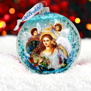 Christmas Angel Glass Ornament Limited Edition by Strelkina at G. DeBrekht - Christmas Santa Snowman Decor - 73844-2