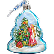 Christmas Mercury Glass Ornaments Set of 3