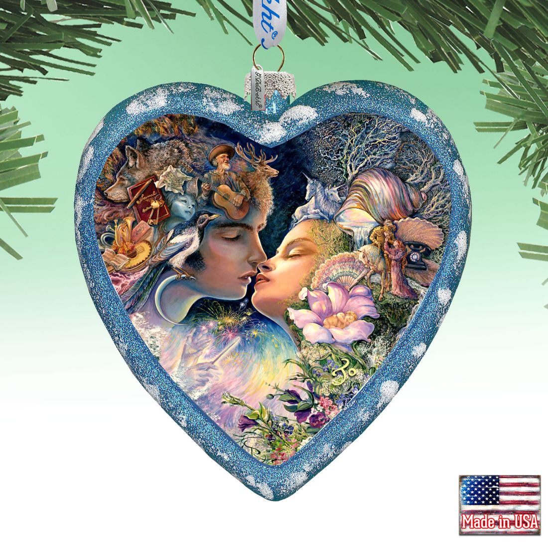 Magic Kiss Heart Glass Ornament Limited Edition