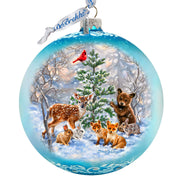 Forest Friends Lg Glass Ornament by D. Gelsinger - Christmas Decor - 73949