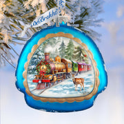 Polar Express Rainbow Glass Ornament by G. Debrekht - Christmas Decor - 756-018
