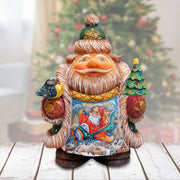Airplane Santa Handcrafted Christmas Figurine - G. DeBrekht - Christmas Santa Snowman Decor - 533432