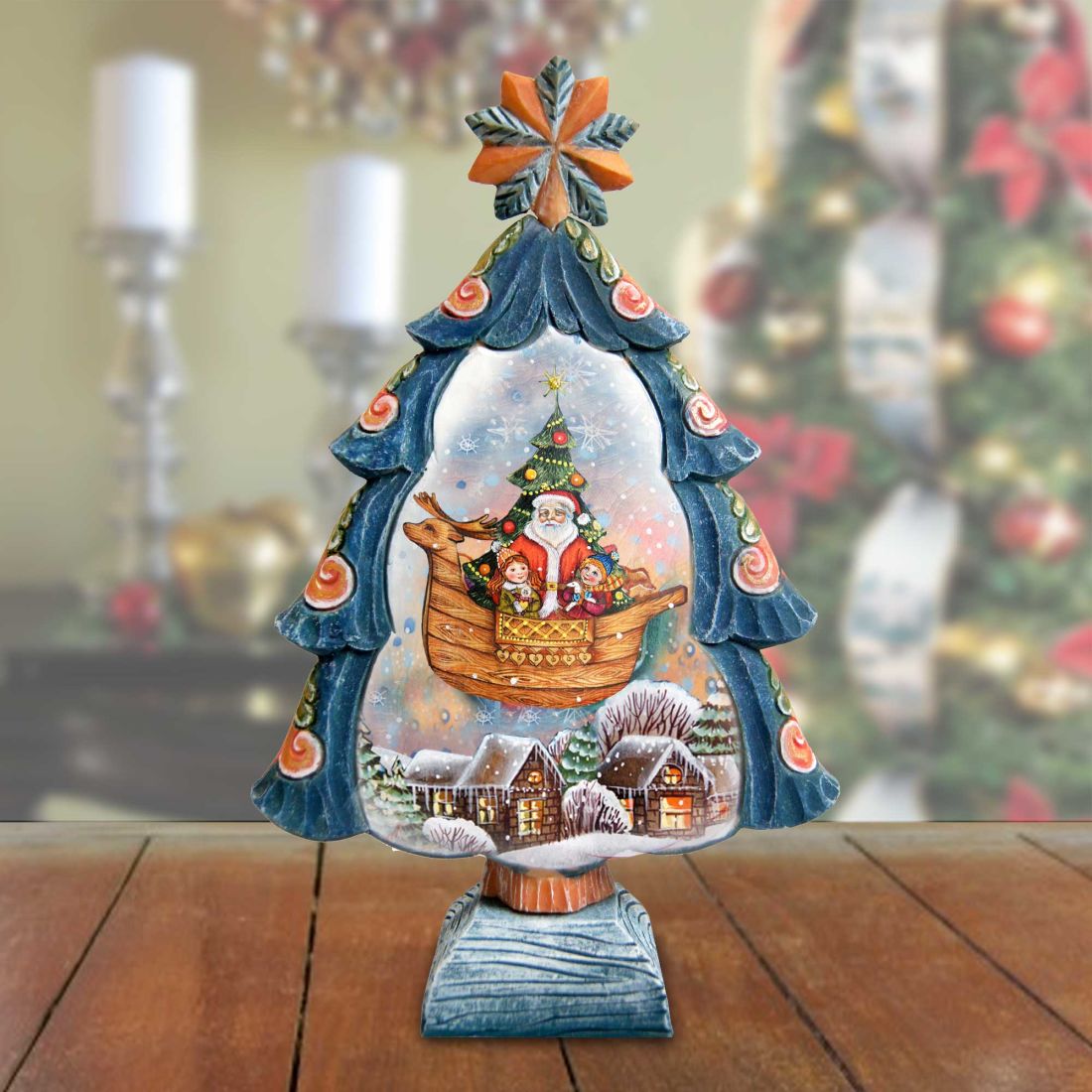Flying to Town Tree Handcrafted Christmas Figurine