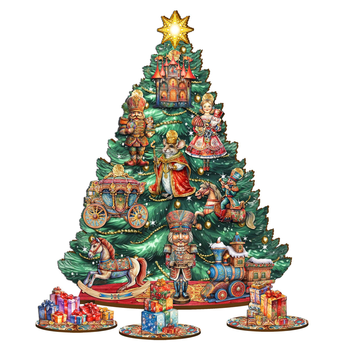 Nutcracker Christmas Tree Eco Wood Set