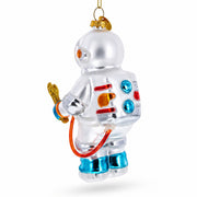 Astronaut Engineer with Tool Glass Christmas Ornament