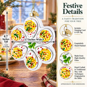 Deviled Egg Platter Glass Christmas Ornament
