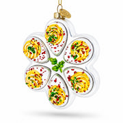 Deviled Egg Serving Plate Glass Christmas Ornament