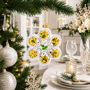 Deviled Egg Serving Plate Glass Christmas Ornament