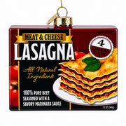 Lasagna Box Glass Christmas Ornament