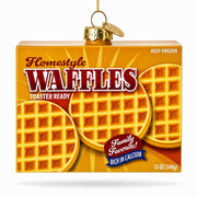 Waffles Box Glass Christmas Ornament