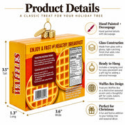Waffles Box Glass Christmas Ornament