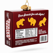 Animal Crackers Box Glass Christmas Ornament