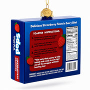 Frosted Strawberry Toaster Box Glass Christmas Ornament