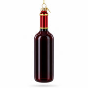 Santa’s Red Wine Bottle Glass Christmas Ornament