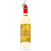 Riesling Wine Bottle Glass Christmas Ornament