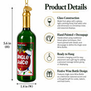 Jingle Juice Wine Bottle Glass Christmas Ornament
