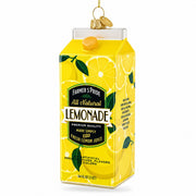 Lemonade Carton Glass Christmas Ornament