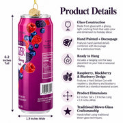 Hard Seltzer Can Glass Christmas Ornament