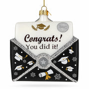 Graduation Congratulations Graduate Mail Letter Glass Christmas Ornament