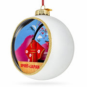 Japan Flag Travel Souvenir Kimono Torii Glass Ball Christmas Ornament