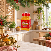 Curry Powder Spice Jar Glass Christmas Ornament