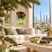 Dubai Chocolate Candy Bar Glass Christmas Ornament