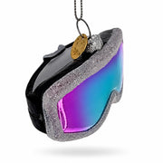 Iridescent Ski Goggles Glass Christmas Ornament