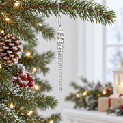 Clear Twisted Glass Icicle Winter Christmas Ornament