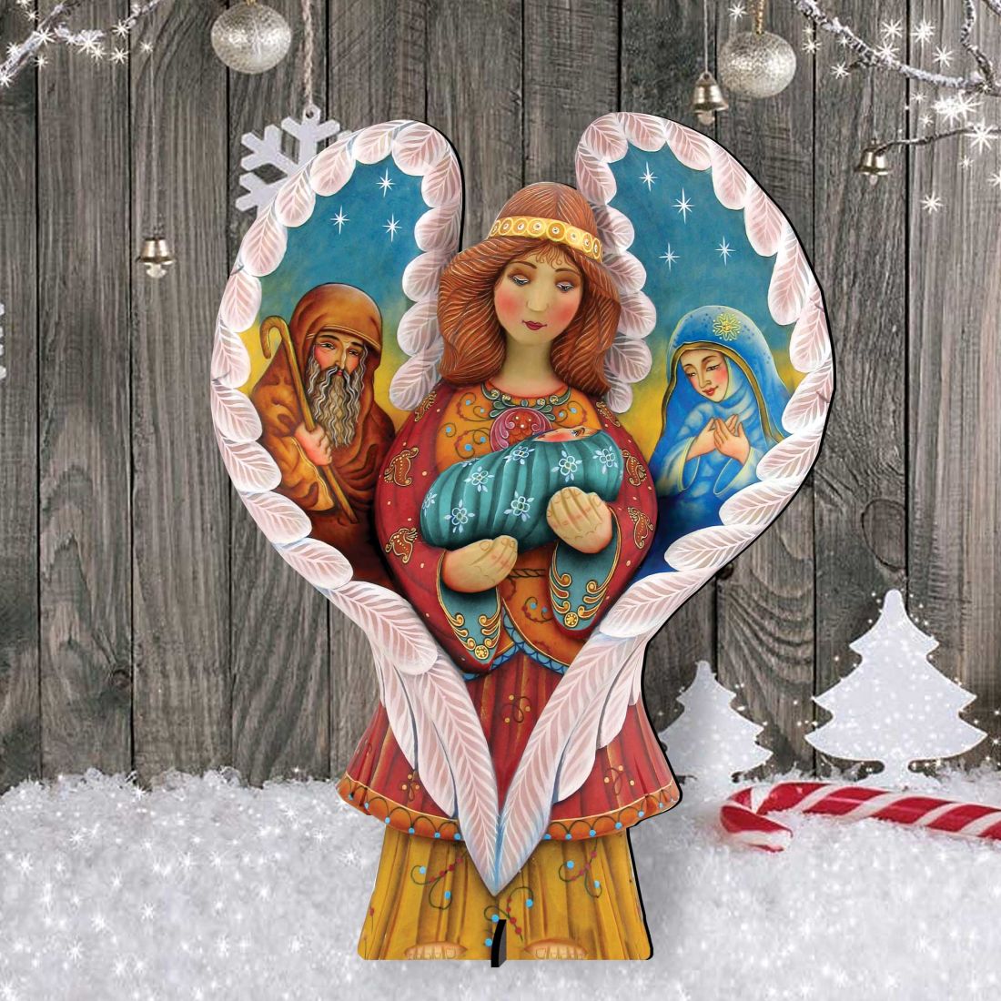 Holy Family Angel Outdoor Decor