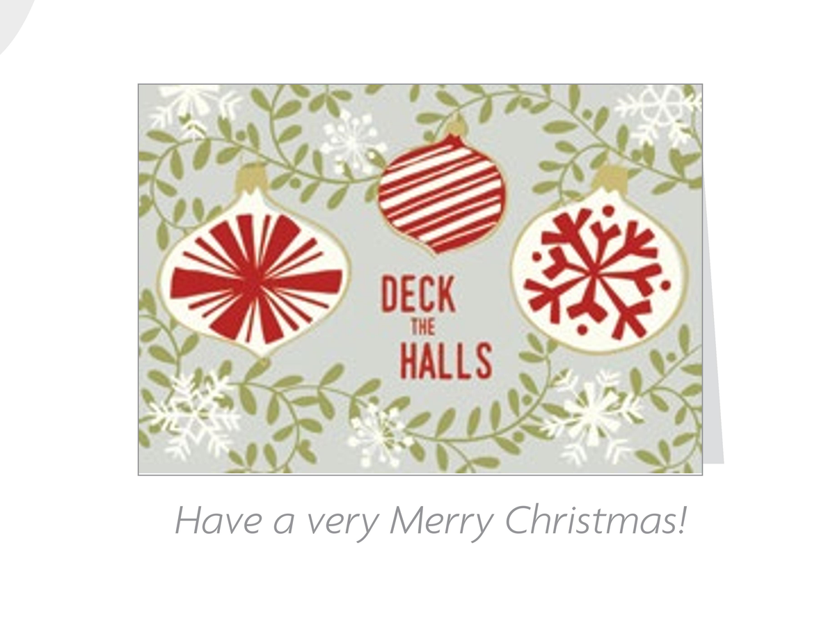 Countryside 20 Christmas Card Set - Deck the Halls