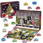 Christmas Advent Calendar 24 Pull Back Car Toys Party Favor