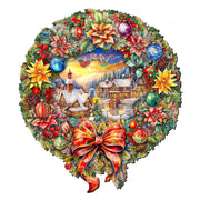 Christmas Wreath 36"-Inch Outdoor Indoor Decor Wooden Christmas Decoration by G. Debrekht - Christmas Decor - 8652802F