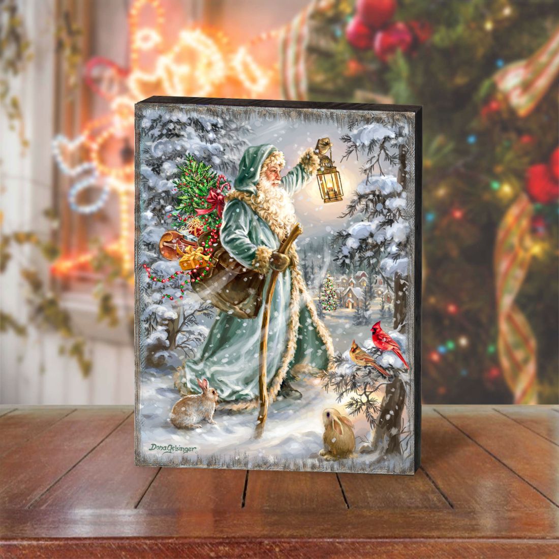 Saint Nicholas Wooden Wall Art Christmas Decoration