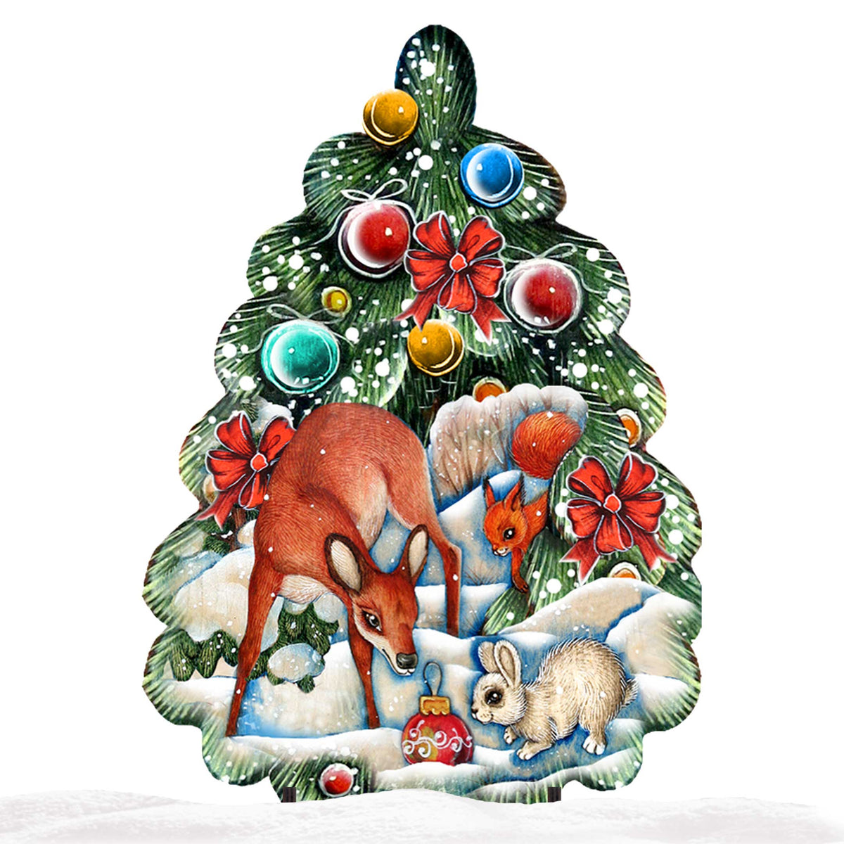 Forest Friend Tree Christmas Outdoor Decor by G. DeBrekht - Christmas Santa Snowman Decor - 8119182F