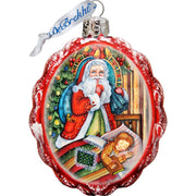 Christmas Night Mercury Glass Ornaments Set of 3