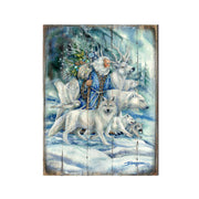 Cool Winds Father Winter Animals Wooden Wall Art Christmas Decoration