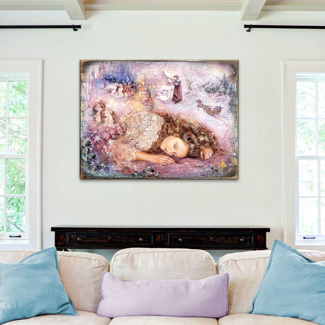 Winter Dream Fantasy Wooden Wall Art Christmas Decoration