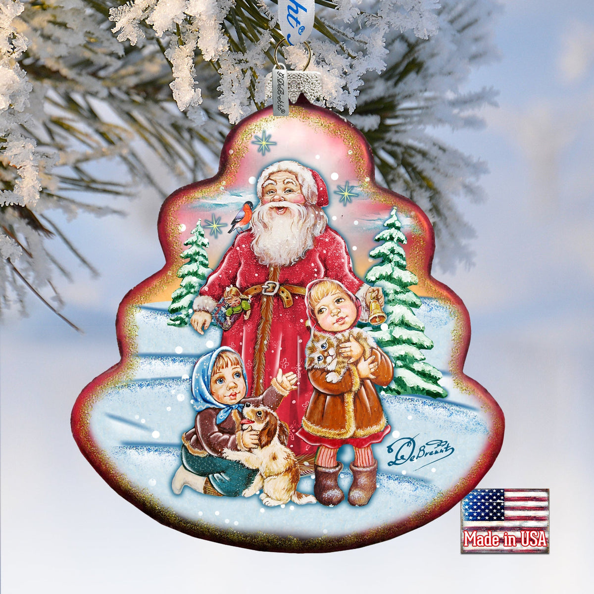 Time to Share Tree Glass Ornament