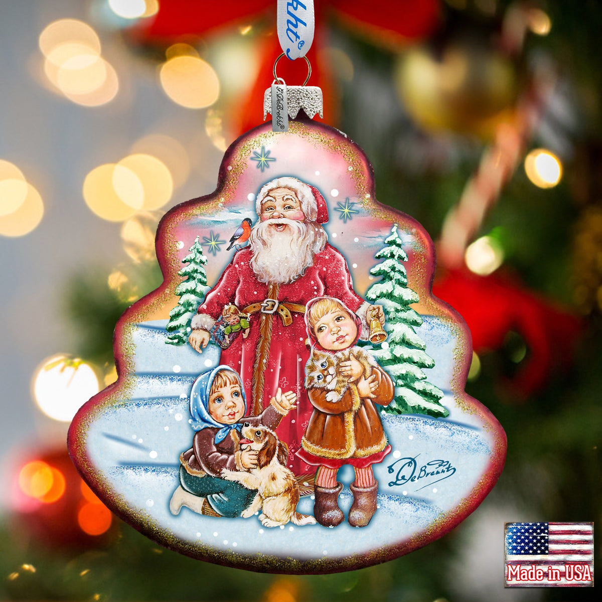 Time to Share Tree Glass Ornament