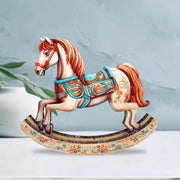 Timeless Ride of Joy Limited Edition Wooden Rocking Horse Figurine by G. Debrekht - Christmas Centerpiece Decor - 89307