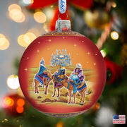 The Journey of the Three Wise Men Glass Ornament Limited Edition