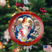 Angel in the Arch Glass Ornament
