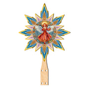 Angel with Love Star Tree Topper Wooden Decor by G. Debrekht - Nativity Holiday Decor - 89508
