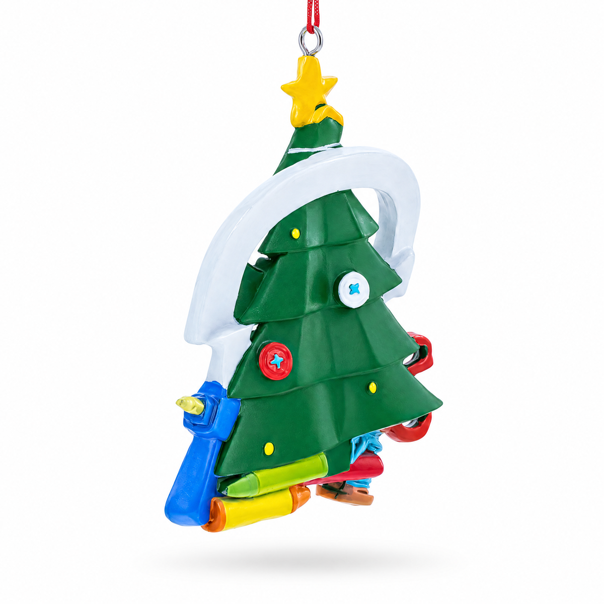 Crafty DIY Tree Scissors Glue Gun Resin Christmas Ornament