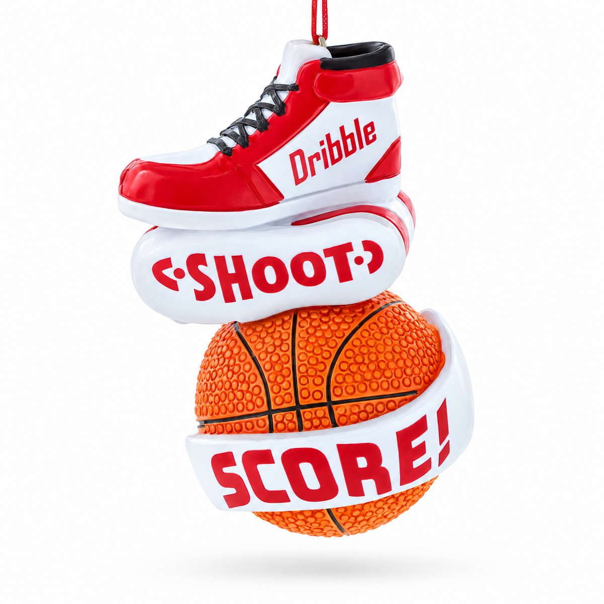 Basketball MVP Dribble Shoot Score Resin Christmas Ornament