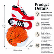 Basketball MVP Dribble Shoot Score Resin Christmas Ornament