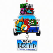 Are We There Yet Family Vacation Road Trip Car Resin Christmas Ornament