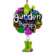 My Garden Is The Best Therapy Sign Resin Christmas Ornament
