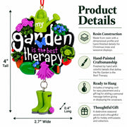 My Garden Is The Best Therapy Sign Resin Christmas Ornament