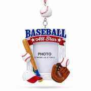 Baseball All Star Picture Frame Resin Christmas Ornament
